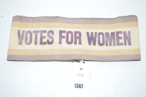 Lot 1367 - An Edwardian Suffragette ''Votes for Women''...