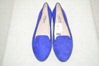 Lot 1456 - A pair of LK Bennet blue suede shoes size 5.