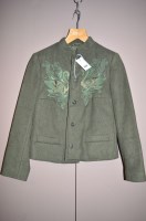 Lot 1458 - A green wool and aplique jacket, by Country...