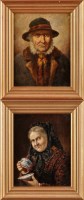 Lot 224 - S*** Nicol (19th Century) BUST PORTRAITS OF AN...