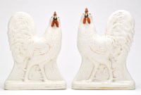 Lot 341 - Pair of Staffordshire flatback models of...