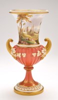 Lot 352 - Royal Worcester campana shaped 'Picturesque'...