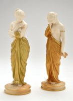 Lot 361 - Pair of Royal Worcester figures of 'Joy' and...