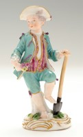 Lot 370 - Meissen figure of a gardener, wearing...