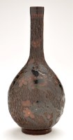 Lot 423 - Japanese 'Cloisonne' and simulated bark glaze...