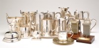 Lot 474 - A selection of plated metalware, of Railway...