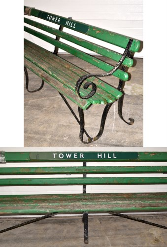 Lot 477 - A Southern Railways platform bench for the...