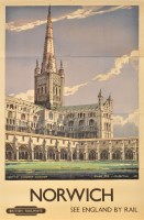 Lot 482 - A British Railways poster for 'Norwich',...