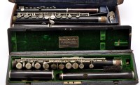 Lot 505 - A 19th Century rosewood flute, by Rudall,...