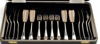 Lot 558 - Eight George V small fish forks and knives to...