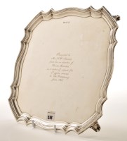 Lot 576 - An Elizabeth II salver, by Walker & Hall,...