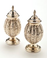 Lot 590 - Two Victorian pepperettes, by William...