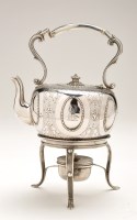 Lot 597 - A Victorian tea kettle, by G.F., London 1877,...