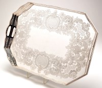 Lot 604 - A Victorian tea tray, by Elkington & Co.,...