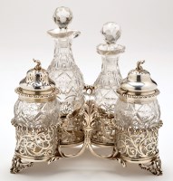 Lot 606 - A Victorian four bottle cruet stand, by...