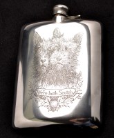 Lot 660 - A sterling silver spirit flask, by William B....