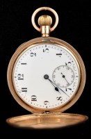 Lot 700 - A gentleman's 9ct. gold full hunter pocket...