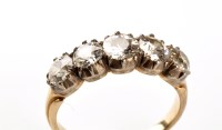 Lot 754 - A late 19th Century five stone diamond ring,...