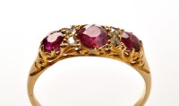 Lot 795 - An early 20th Century red stone and diamond...