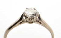 Lot 820 - A single stone diamond ring, the brilliant cut...