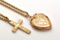 Lot 825 - A yellow metal muff chain, the clasp and chain...