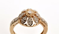 Lot 829 - A diamond dress ring, the dome mount with...