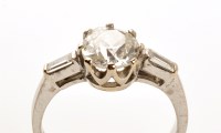 Lot 834 - A single stone diamond ring, the old brilliant...