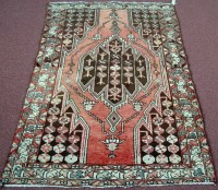 Lot 866 - A mid 20th Century Mazlagan rug, decorated...