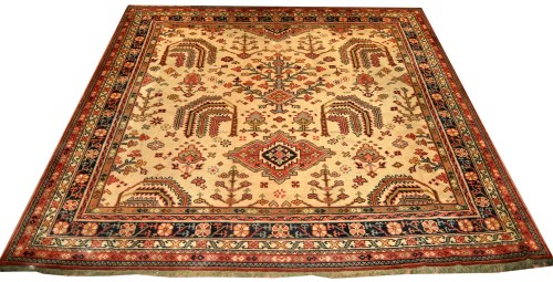Lot 879 - An early 20th Century Ushak style carpet,...