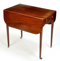 Lot 922 - A late George III mahogany Pembroke table,...