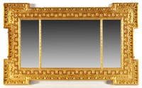 Lot 938 - A George II style gilt overmantel mirror, in...