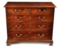 Lot 971 - A George III mahogany chest of two short and...