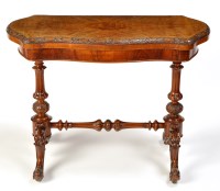 Lot 972 - A Victorian burr walnut card table, the...