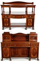 Lot 973 - A Robson & Sons, Newcastle, mahogany sideboard,...