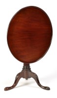 Lot 988 - A George III circular mahogany tip-up-top...