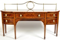 Lot 994 - An Edwardian inlaid mahogany breakfront...