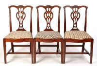 Lot 996 - A set of six George III style mahogany dining...