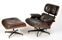 Lot 999 - A Charles & Ray Eames 670 and 671 lounge chair...