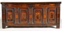 Lot 1000 - A late 17th Century oak coffer with later...