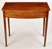 Lot 1019 - A late Georgian mahogany bowfront side table,...