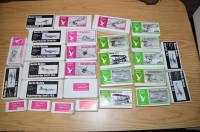 Lot 503 - Merlin models: green, pink and black boxed...