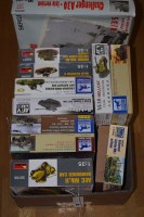 Lot 594 - Model construction Vehicles and Tanks, by:...