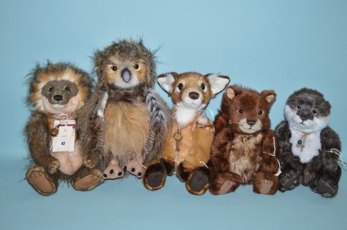 Lot 42 - Charlie Bears: Forest Friends, Quill-I-Am,...