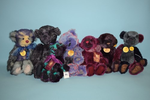 Lot 82 - Charlie Bears: Candy; Victoria; Demi; Pansy;...