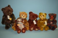 Lot 85 - Charlie Bears: Chester; Lionheart; Rusty; Ruby;...