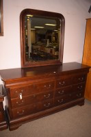Lot 1021 - A reproduction stained wood dressing chest,...