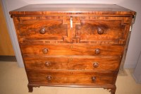 Lot 1096 - A Victorian mahogany secretaire chest of...