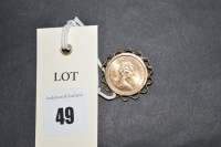 Lot 49 - An Elizabeth II gold sovereign, 1980, in 9ct....