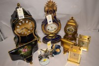 Lot 407 - Two reproduction ornate bracket clocks; a...