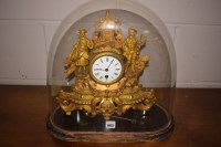 Lot 803 - A 19th Century cast giltmetal clock with...